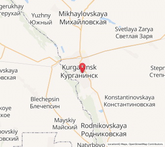Map of Kurganinsk, Krasnodar Krai