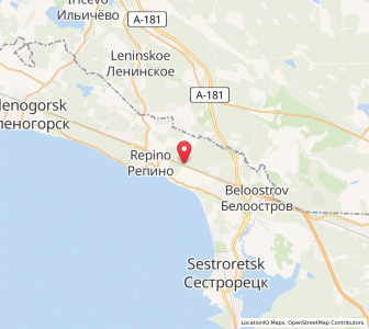 Map of Kurortnyy, Leningradskaya Oblast'