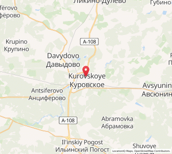 Map of Kurovskoye, Moscow Oblast