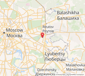 Map of Kuskovo, Moscow Oblast