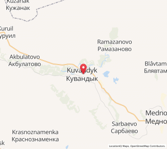 Map of Kuvandyk, Orenburg Oblast