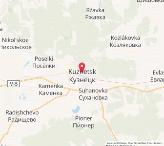 Map of Kuznetsk, Penza Oblast