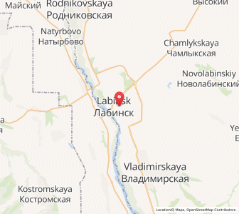 Map of Labinsk, Krasnodar Krai