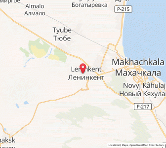 Map of Leninkent, Dagestan