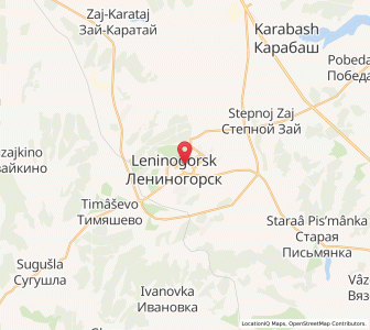 Map of Leninogorsk, Tatarstan Republic