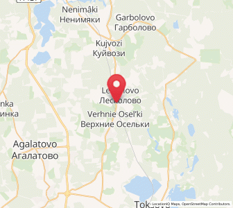 Map of Leskolovo, Leningradskaya Oblast'