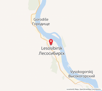 Map of Lesosibirsk, Krasnoyarsk Krai