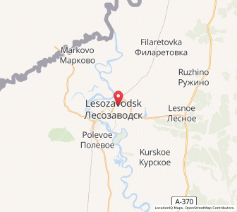 Map of Lesozavodsk, Primorye