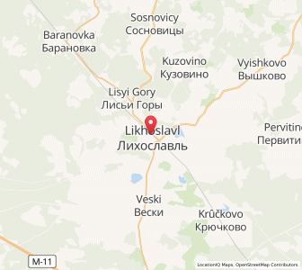 Map of Likhoslavl’, Tver Oblast