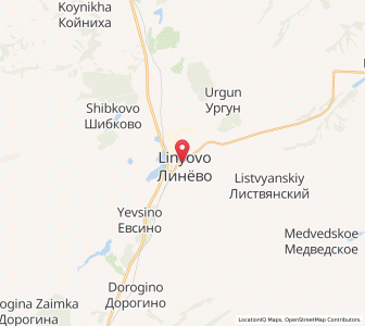 Map of Linëvo, Novosibirsk Oblast