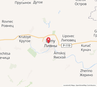 Map of Livny, Oryol oblast