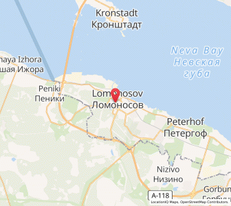 Map of Lomonosov, St.-Petersburg