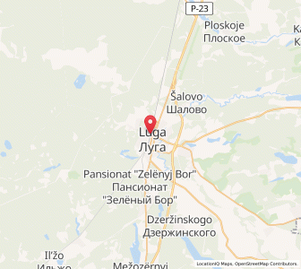 Map of Luga, Leningradskaya Oblast'