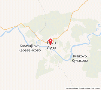 Map of Luza, Kirov Oblast