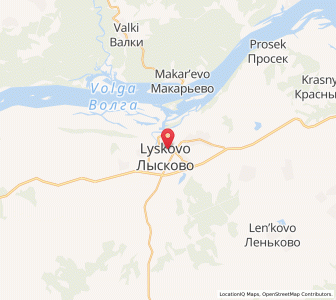 Map of Lyskovo, Nizhny Novgorod Oblast