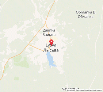 Map of Lys’va, Perm Krai