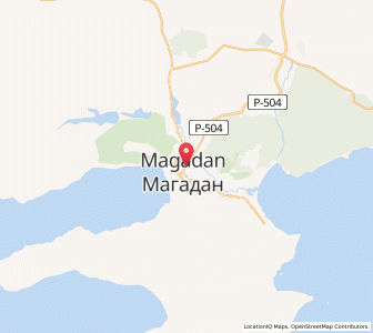 Map of Magadan, Magadan Oblast