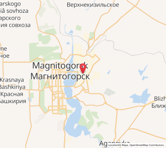 Map of Magnitogorsk, Chelyabinsk
