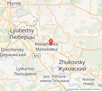 Map of Malakhovka, Moscow Oblast