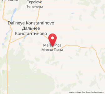 Map of Malaya Pitsa, Nizhny Novgorod Oblast