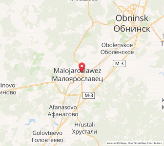 Map of Maloyaroslavets, Kaluga Oblast