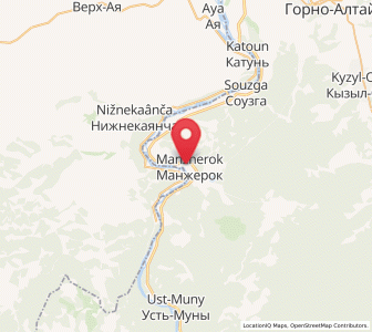 Map of Manzherok, Altai