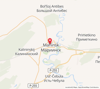 Map of Mariinsk, Kuzbass