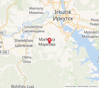 Map of Markova, Irkutsk Oblast