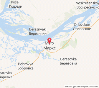 Map of Marks, Saratov Oblast