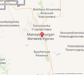 Map of Matveyev Kurgan, Rostov