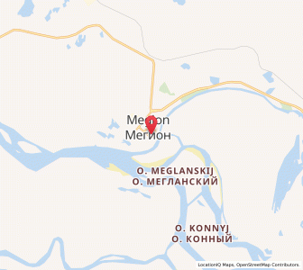 Map of Megion, Khanty-Mansia