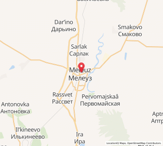 Map of Meleuz, Bashkortostan Republic