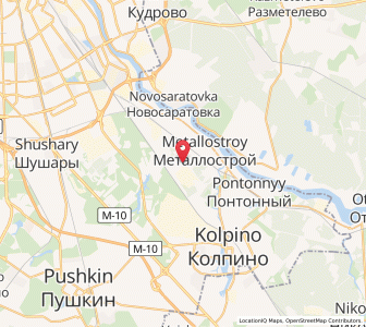 Map of Metallostroy, St.-Petersburg