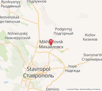 Map of Mikhaylovsk, Stavropol Kray