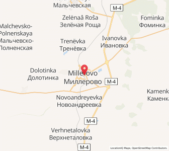 Map of Millerovo, Rostov