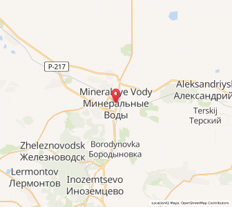 Map of Mineralnye Vody, Stavropol Kray