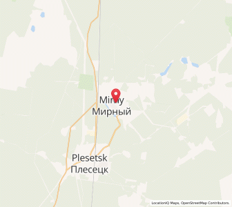 Map of Mirnyy, Arkhangelskaya