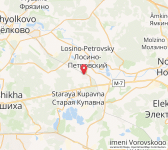 Map of Monino, Moscow Oblast