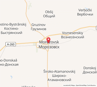 Map of Morozovsk, Rostov
