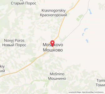Map of Moshkovo, Novosibirsk Oblast
