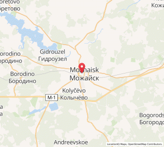 Map of Mozhaysk, Moscow Oblast
