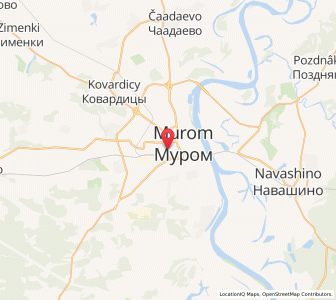Map of Murom, Vladimir Oblast