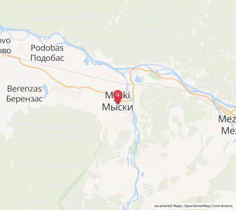 Map of Myski, Kuzbass