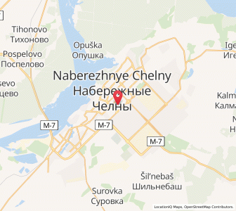 Map of Naberezhnyye Chelny, Tatarstan Republic