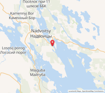 Map of Nadvoitsy, Karelia