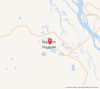 Map of Nadym, Yamalo-Nenets