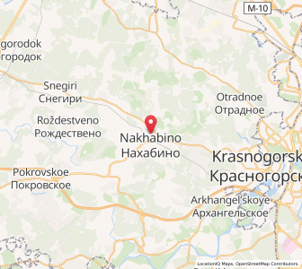Map of Nakhabino, Moscow Oblast