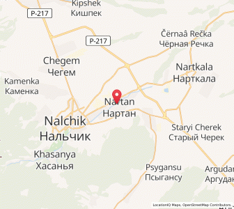 Map of Nartan, Kabardino-Balkariya Republic