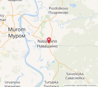 Map of Navashino, Nizhny Novgorod Oblast