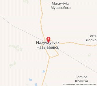 Map of Nazyvayevsk, Omsk Oblast